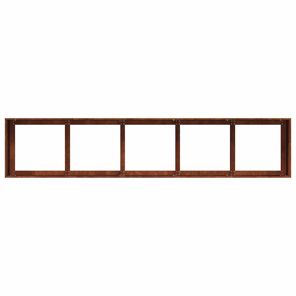 vidaXL Garden Planter Rusty 200 x 40 x 40 cm