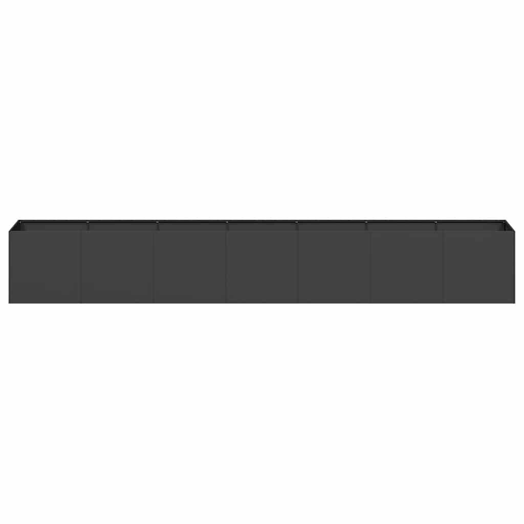 vidaXL Planter Black 280x40x40 cm Cold-rolled Steel