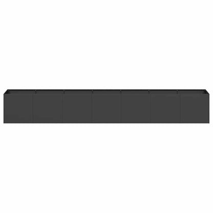 vidaXL Planter Black 280x40x40 cm Cold-rolled Steel