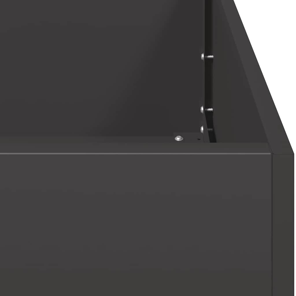 vidaXL Planter Black 280x40x40 cm Cold-rolled Steel