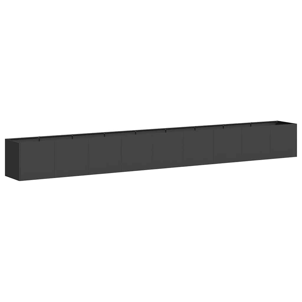 vidaXL Planter Black 360x40x40 cm Cold-rolled Steel