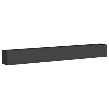 vidaXL Planter Black 360x40x40 cm Cold-rolled Steel