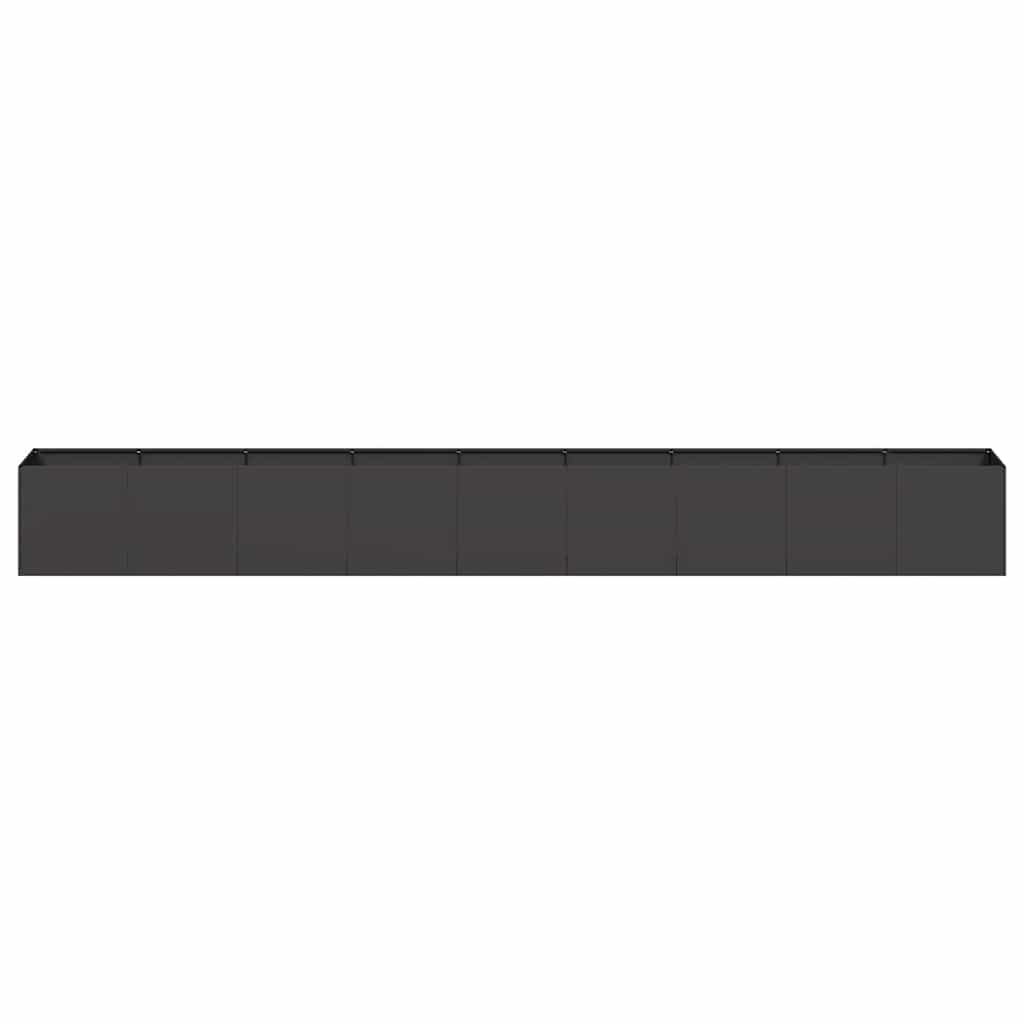 vidaXL Planter Black 360x40x40 cm Cold-rolled Steel