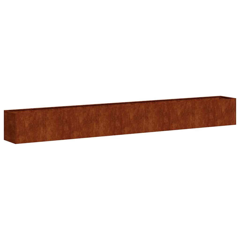 vidaXL Planter Rusty 360x40x40 cm Weathering Steel