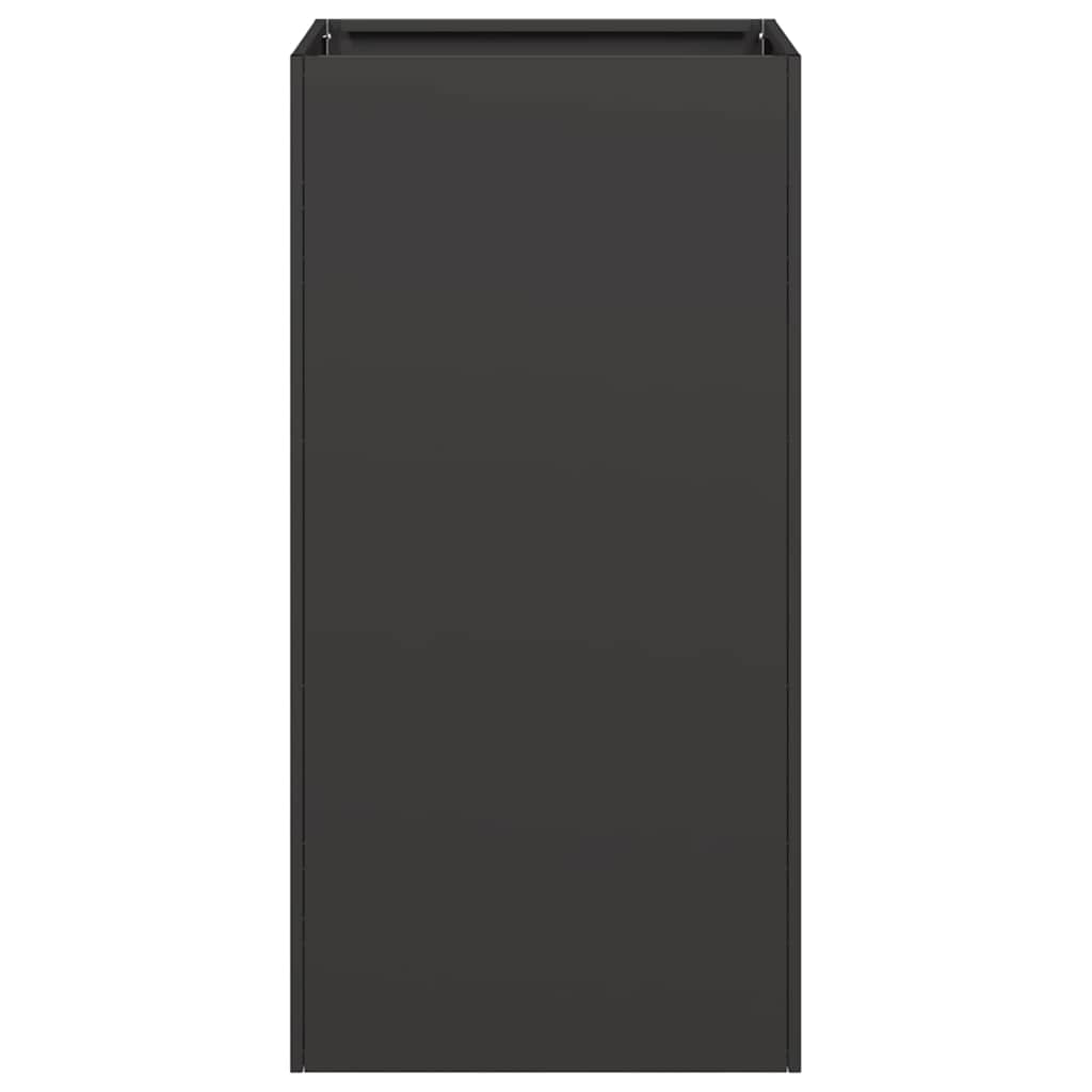 vidaXL Planter Black 40x40x80 cm Cold-rolled Steel