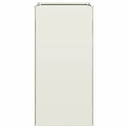 vidaXL Planter White 40x40x80 cm Cold-rolled Steel