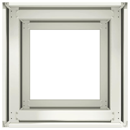vidaXL Planter White 40x40x80 cm Cold-rolled Steel