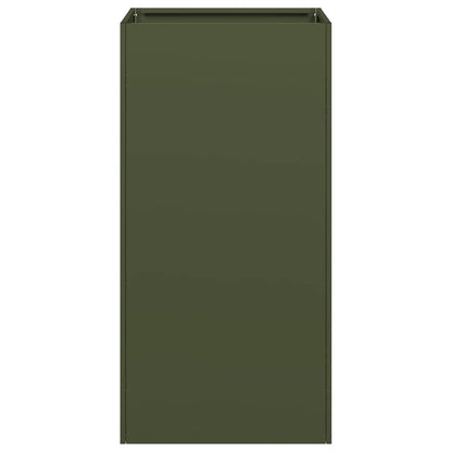 vidaXL Planter Olive Green 40x40x80 cm Cold-rolled Steel