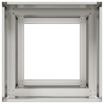 vidaXL Planter 40x40x80 cm Stainless Steel