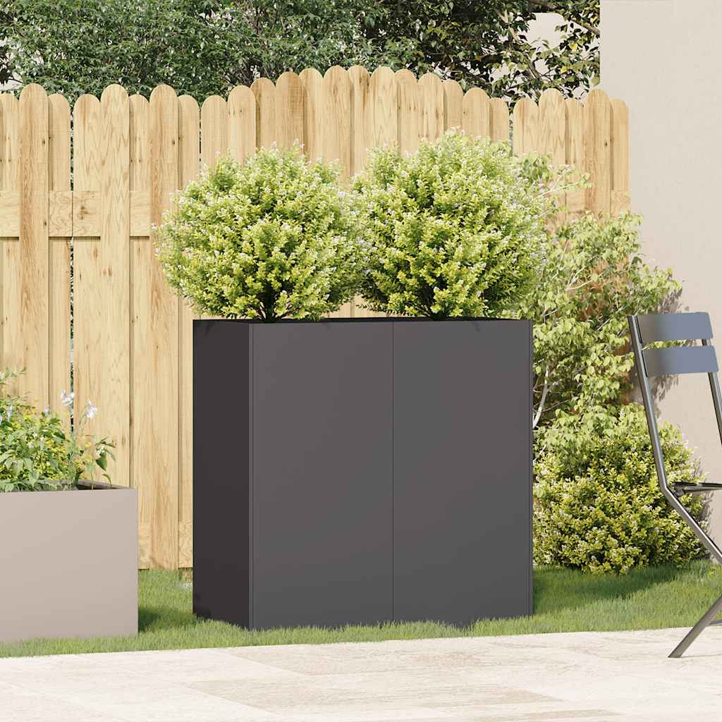 vidaXL Planter Black 80x40x80 cm Cold-rolled Steel