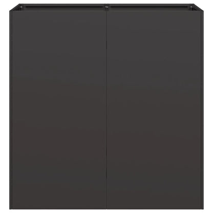 vidaXL Planter Black 80x40x80 cm Cold-rolled Steel