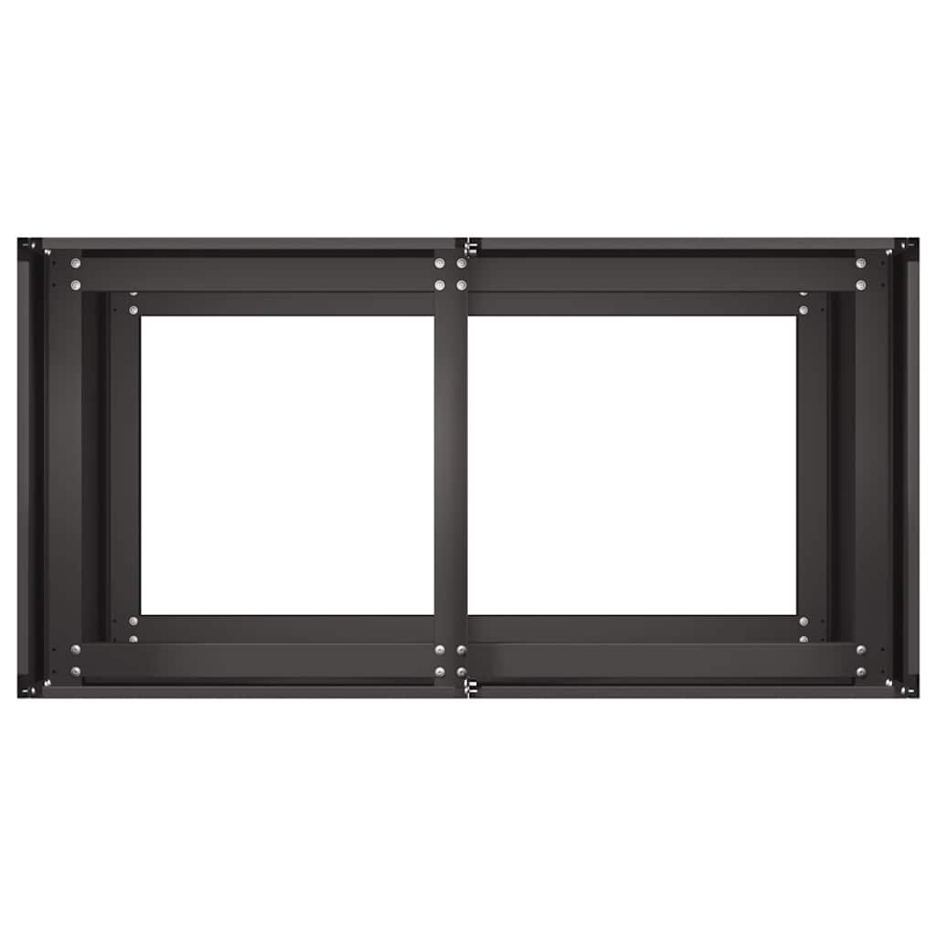 vidaXL Planter Black 80x40x80 cm Cold-rolled Steel