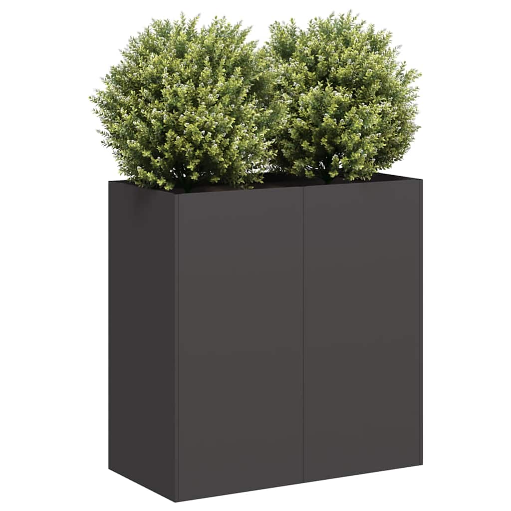 vidaXL Planter Black 80x40x80 cm Cold-rolled Steel