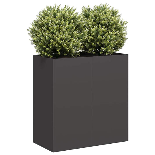 vidaXL Planter Black 80x40x80 cm Cold-rolled Steel