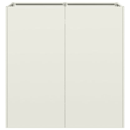 vidaXL Planter White 80x40x80 cm Cold-rolled Steel