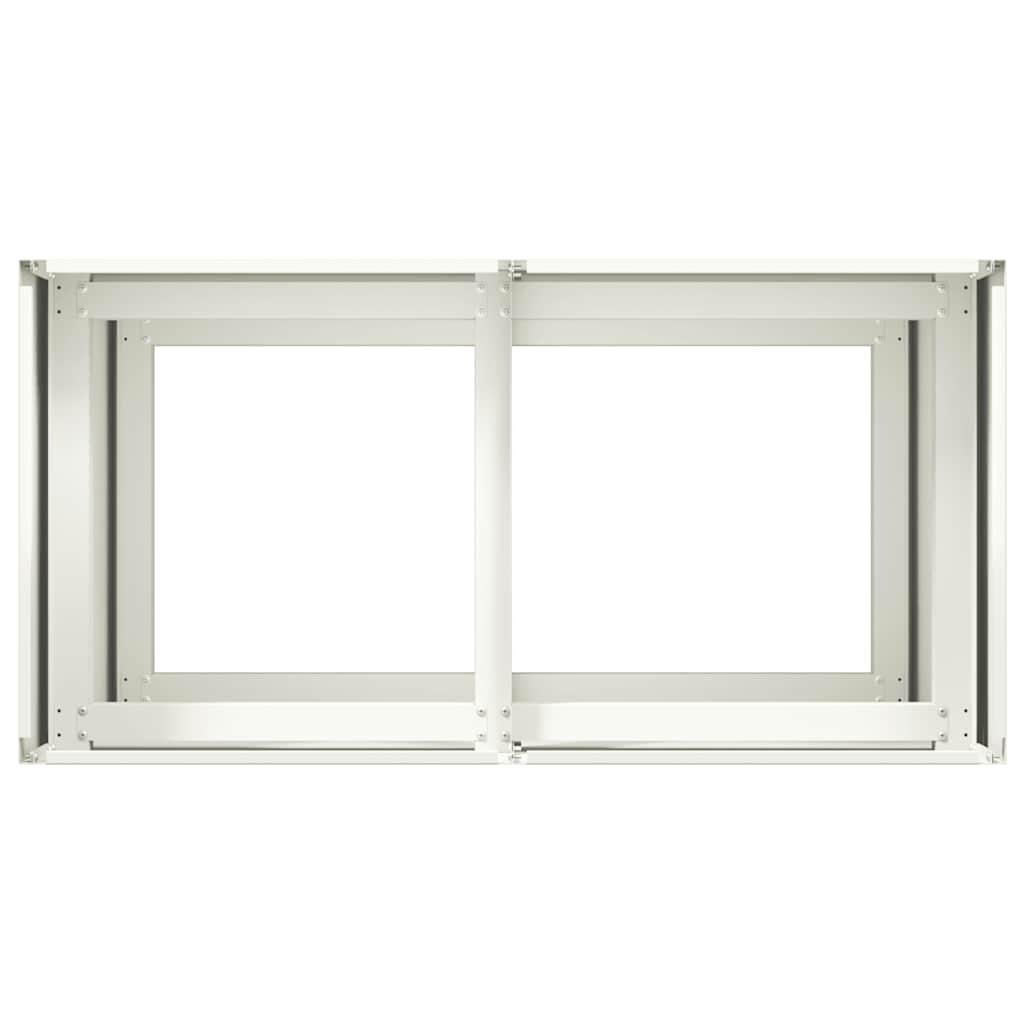 vidaXL Planter White 80x40x80 cm Cold-rolled Steel
