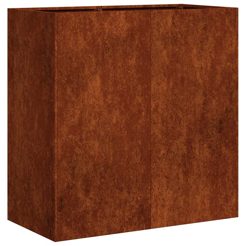 vidaXL Garden Planter Rusty 80 x 40 x 80 cm