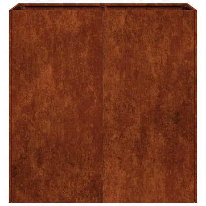 vidaXL Garden Planter Rusty 80 x 40 x 80 cm
