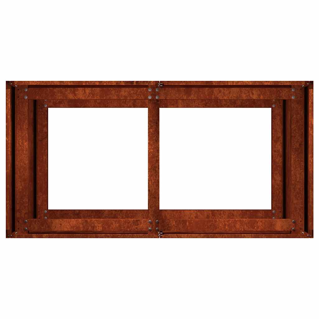 vidaXL Garden Planter Rusty 80 x 40 x 80 cm