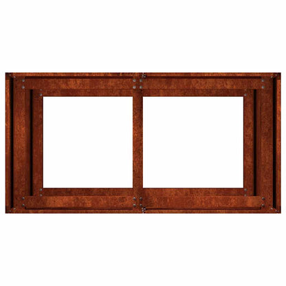 vidaXL Garden Planter Rusty 80 x 40 x 80 cm