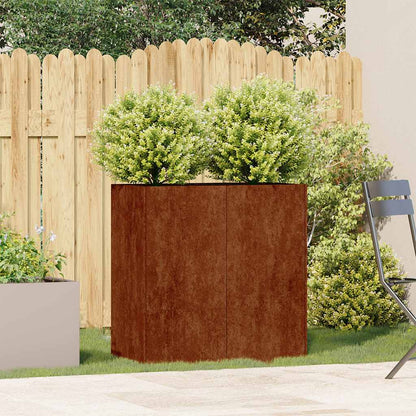 vidaXL Garden Planter Rusty 80 x 40 x 80 cm