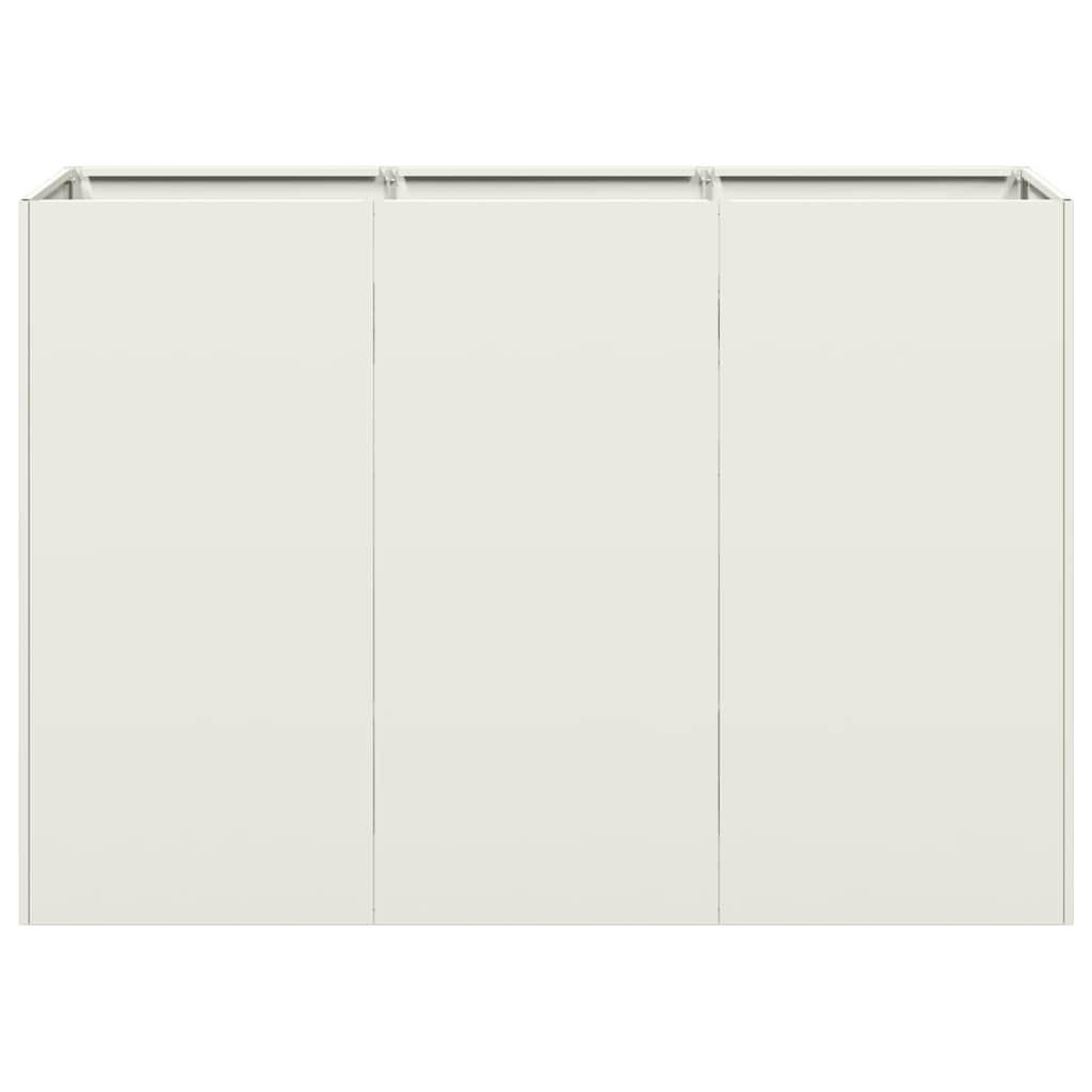 vidaXL Planter White 120x40x80 cm Cold-rolled Steel