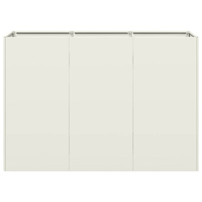 vidaXL Planter White 120x40x80 cm Cold-rolled Steel