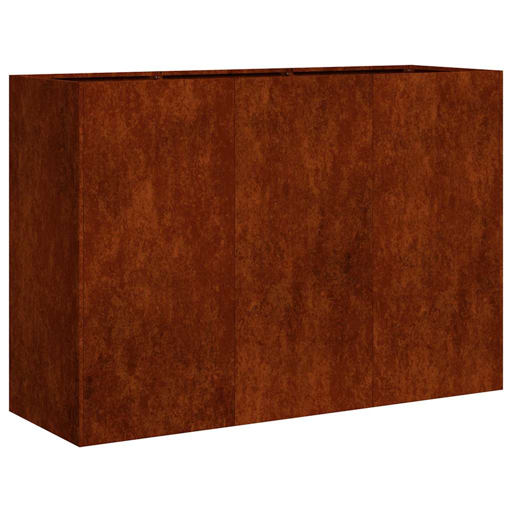 vidaXL Planter Rusty 120x40x80 cm Weathering Steel
