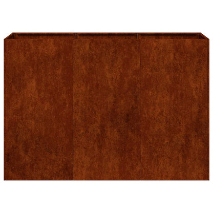 vidaXL Planter Rusty 120x40x80 cm Weathering Steel