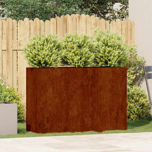 vidaXL Planter Rusty 120x40x80 cm Weathering Steel