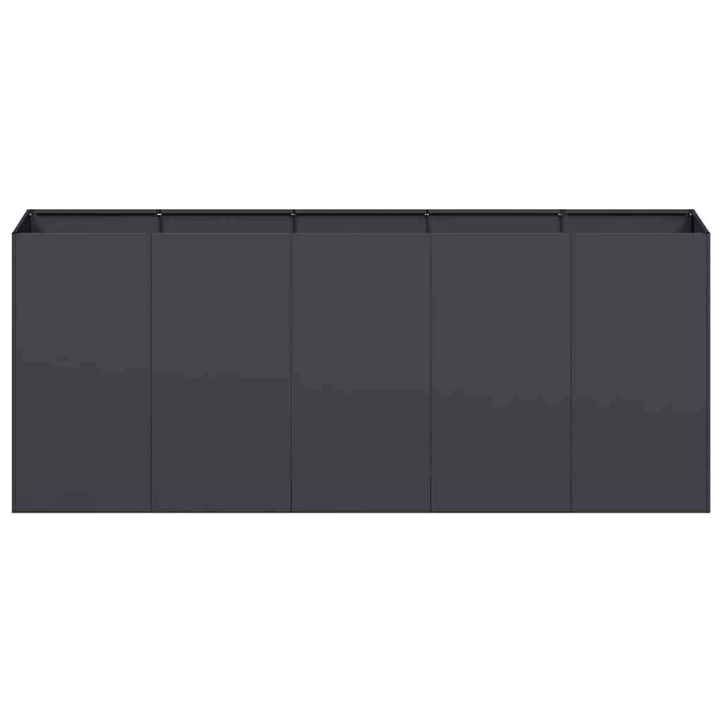 vidaXL Planter Black 200x40x80 cm Cold-rolled Steel