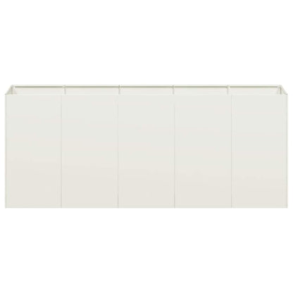 vidaXL Planter White 200x40x80 cm Cold-rolled Steel