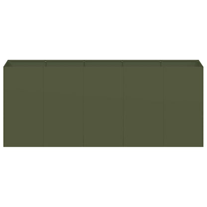 vidaXL Planter Olive Green 200x40x80 cm Cold-rolled Steel