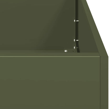 vidaXL Planter Olive Green 200x40x80 cm Cold-rolled Steel