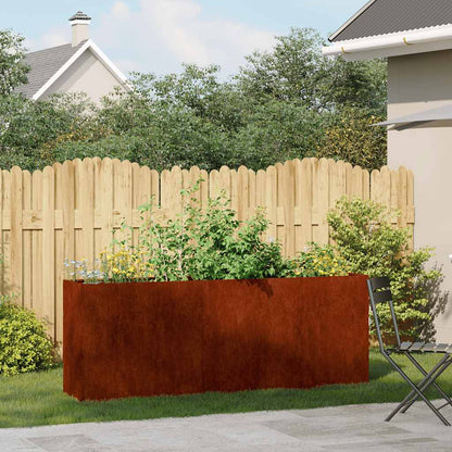 vidaXL Planter Rusty 200x40x80 cm Weathering Steel
