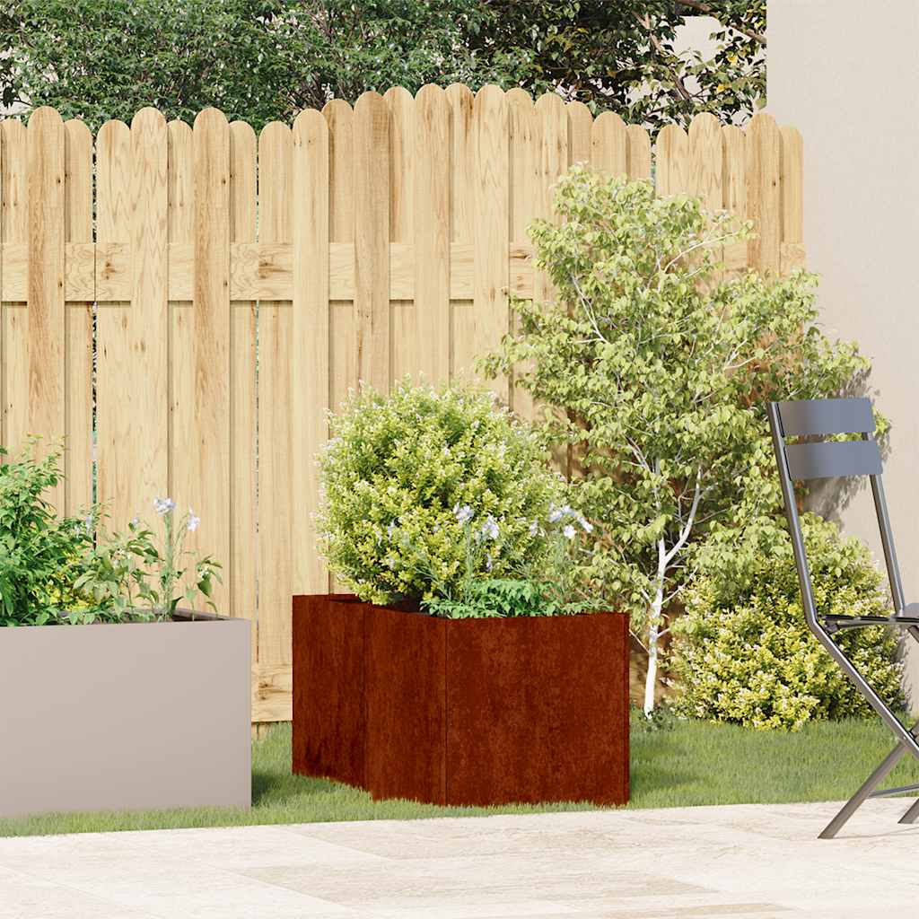 vidaXL Planter Rusty 40x80x40 cm Weathering Steel