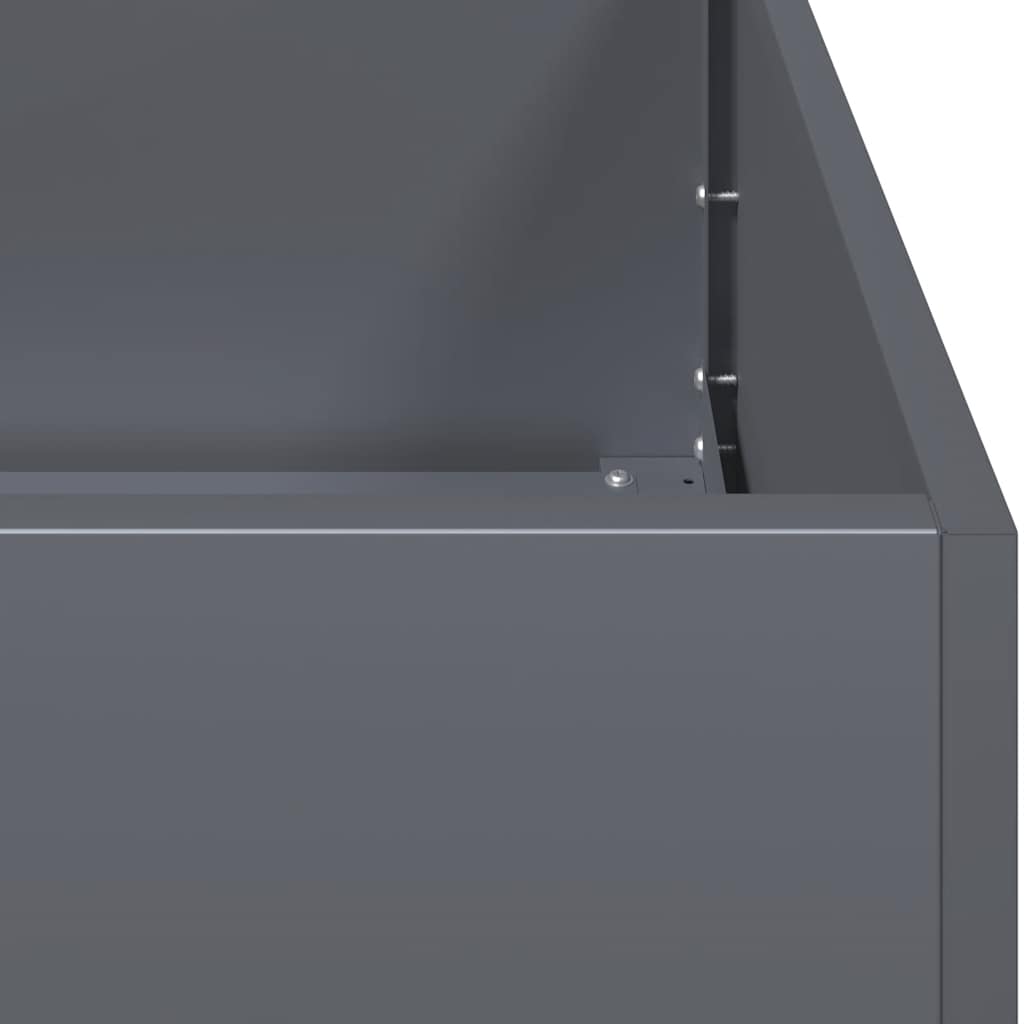 vidaXL Planter Anthracite 80x80x40 cm Cold-rolled Steel