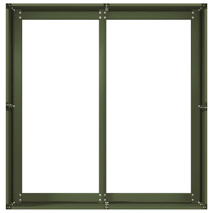 vidaXL Planter Olive Green 80x80x40 cm Cold-rolled Steel