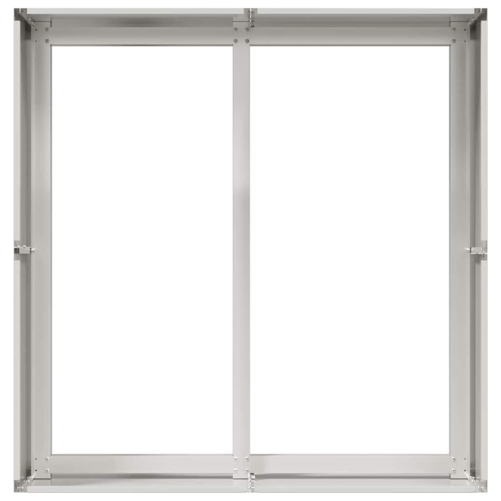 vidaXL Planter 80x80x40 cm Stainless Steel