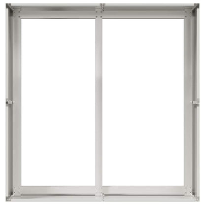 vidaXL Planter 80x80x40 cm Stainless Steel