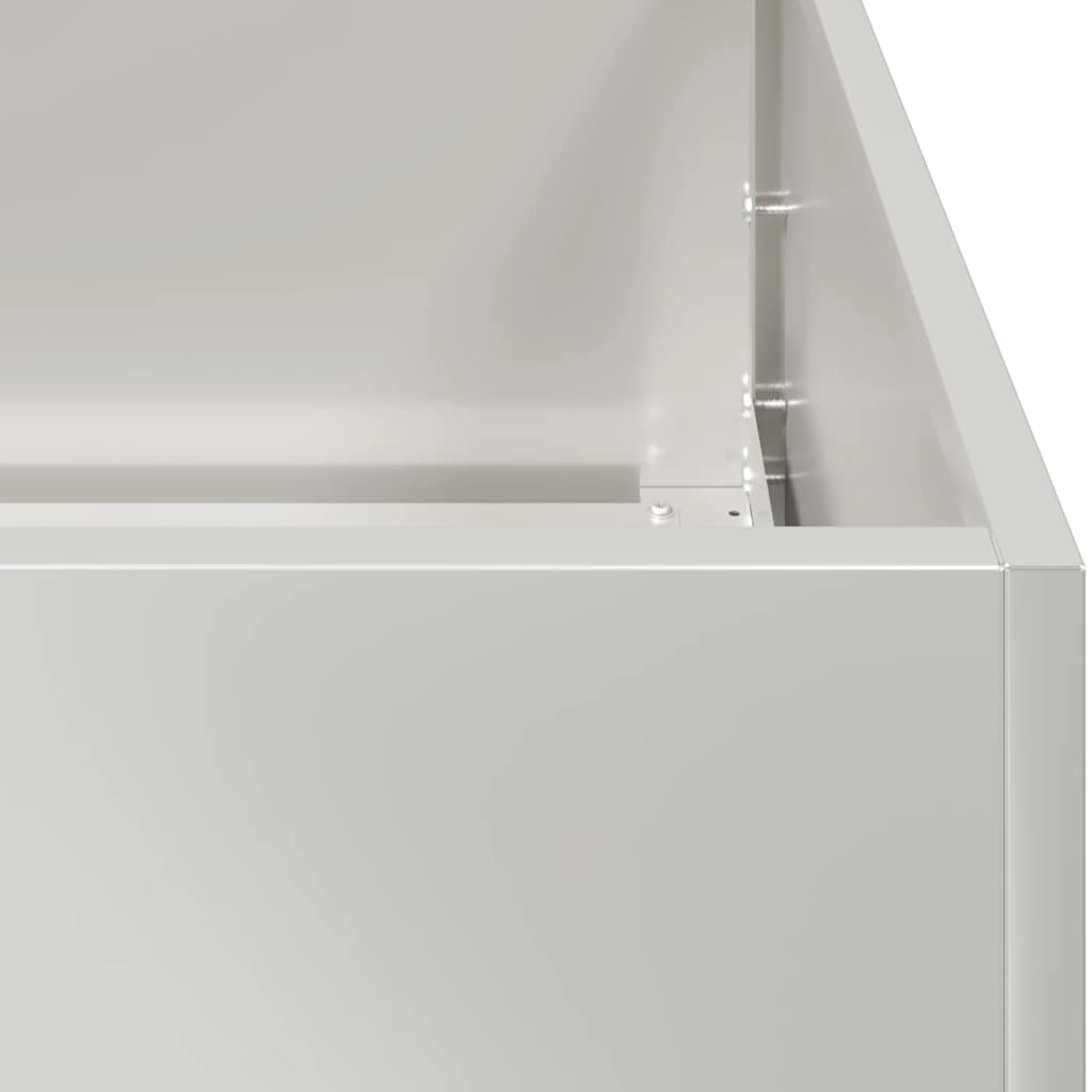 vidaXL Planter 80x80x40 cm Stainless Steel