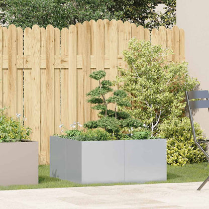 vidaXL Planter 80x80x40 cm Galvanised Steel