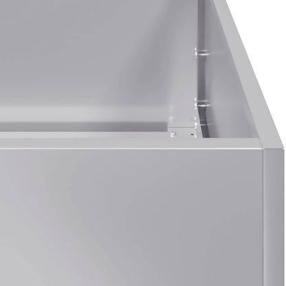vidaXL Planter 80x80x40 cm Galvanised Steel