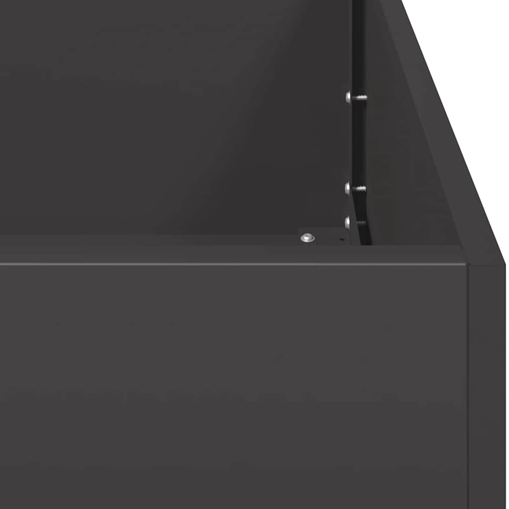 vidaXL Planter Black 120x80x40 cm Steel