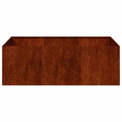 vidaXL Planter Rusty 120x80x40 cm Weathering Steel