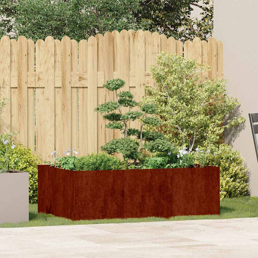 vidaXL Planter Rusty 120x80x40 cm Weathering Steel