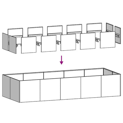 vidaXL Planter Anthracite 200x80x40 cm Steel