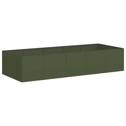 vidaXL Planter Olive Green 200x80x40 cm Steel