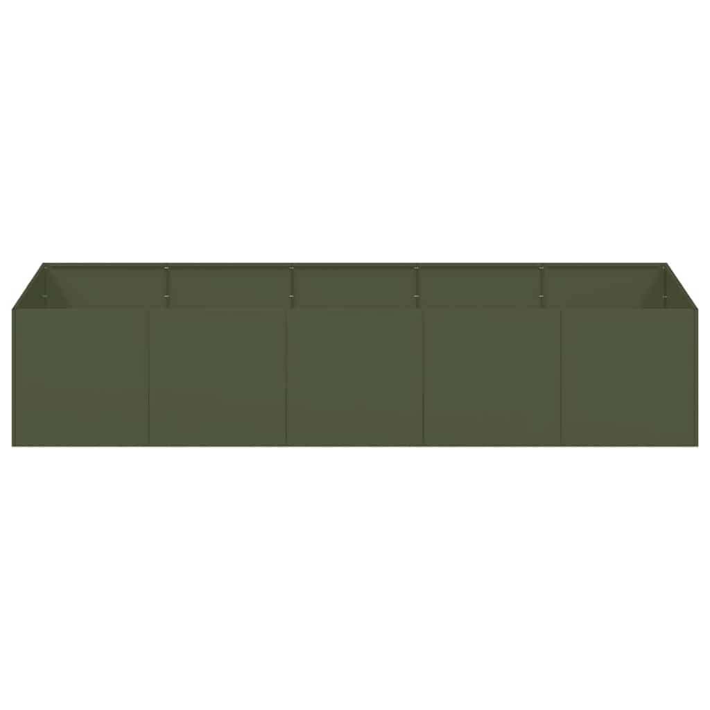 vidaXL Planter Olive Green 200x80x40 cm Steel