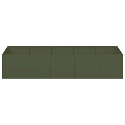 vidaXL Planter Olive Green 200x80x40 cm Steel